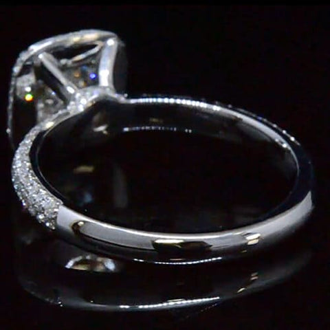 2.24 Ct. Cushion Cut Micro Pave Halo Round Diamond EngCushion Cut 3 Row Pave Halo Round Diamond Ring | 2.25 Carat H VS2 GIAagement Ring H, VS2 GIA