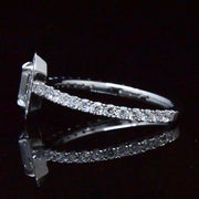 1.95 Ct. Emerald Cut Halo Diamond Engagement Ring GIA