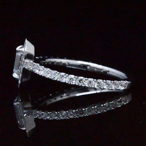 1.95 Ct. Emerald Cut Halo Diamond Engagement Ring GIA