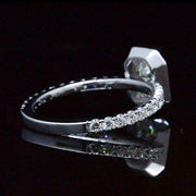 1.95 Ct. Emerald Cut Halo Diamond Engagement Ring GIA