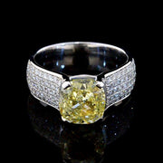  Yellow Pave Engagement Ring