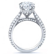 2.38 Ct. Cushion Cut w/ Round Cut Micro Pave Diamond Engagement Ring H,VVS2 GIA