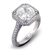 2.25 Ct. Asscher Cut Diamond Engagement Ring I,VS1 GIA