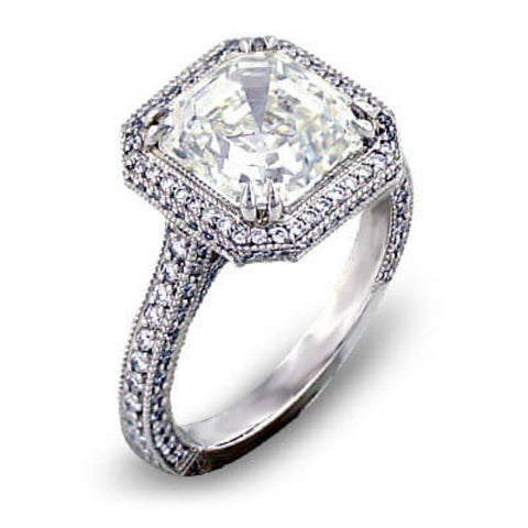 2.25 Ct. Asscher Cut Diamond Engagement Ring I,VS1 GIA