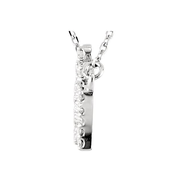 Diamond petite crown expression pendant necklace