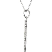 Diamond Snake Expression Pendant Necklace