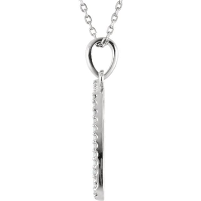 Diamond double sixteenth note expression pendant necklace