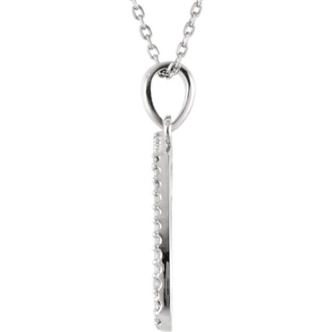 Diamond Double Sixteenth Note Expression Pendant Necklace