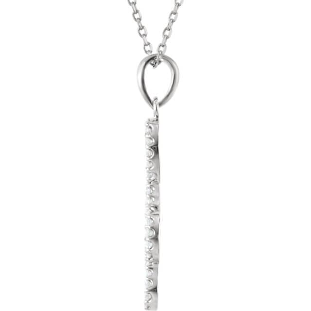 Diamond petite treble clef expression pendant necklace