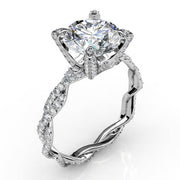Round Cut Diamond Infinity Engagement Ring