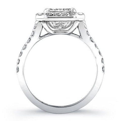 3.20 Ct. Princess Cut Diamond Engagement Ring H, SI1 (GIA Certified)