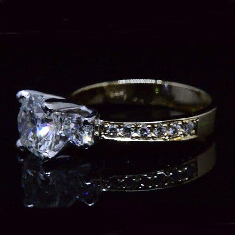 2.13 Ct. 3-Stone Round Brilliant Cut Diamond Ring