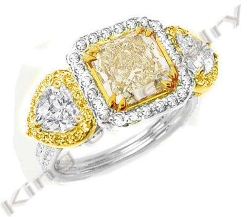 3.76 Ct. Canary Fancy Yellow Diamond Engagement Ring