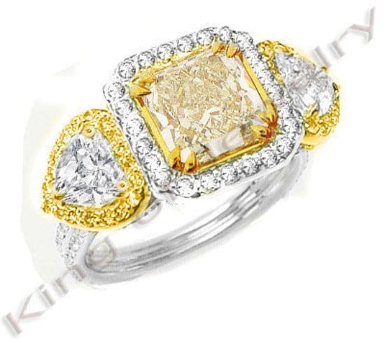 3.76 Ct. Canary Fancy Yellow Diamond Engagement Ring