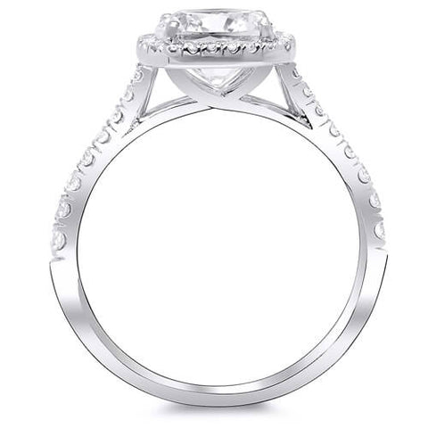 Halo Cushion Cut Diamond Lucida Engagement Ring