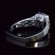 2.24 Ct. Radiant Cut Diamond Halo Split Shank Engagement Ring
