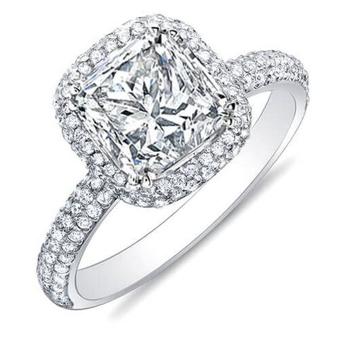 Princess Cut Halo Diamond Ring