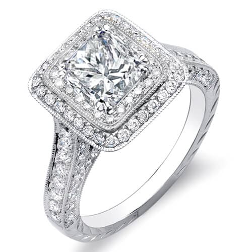  round cut dual halo diamond engagement ring f,vs1 gia