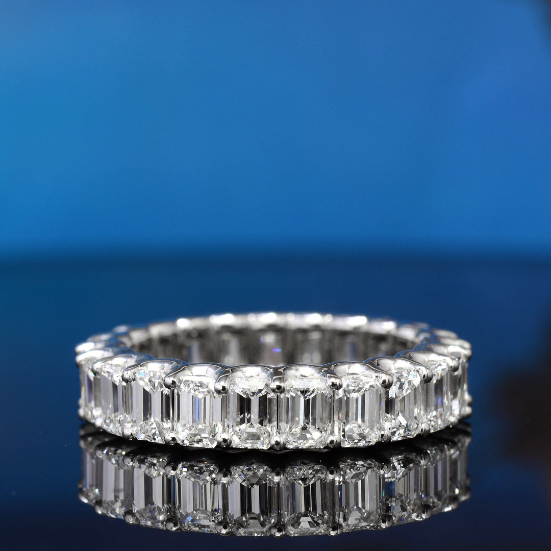 U-Setting Emerald Cut Eternity Band F-G Color VS1 (2.50 Ctw)
