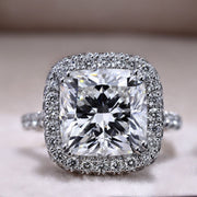 4.90 Ct. Cushion Halo Engagement Ring H Color VS1 GIA Certified