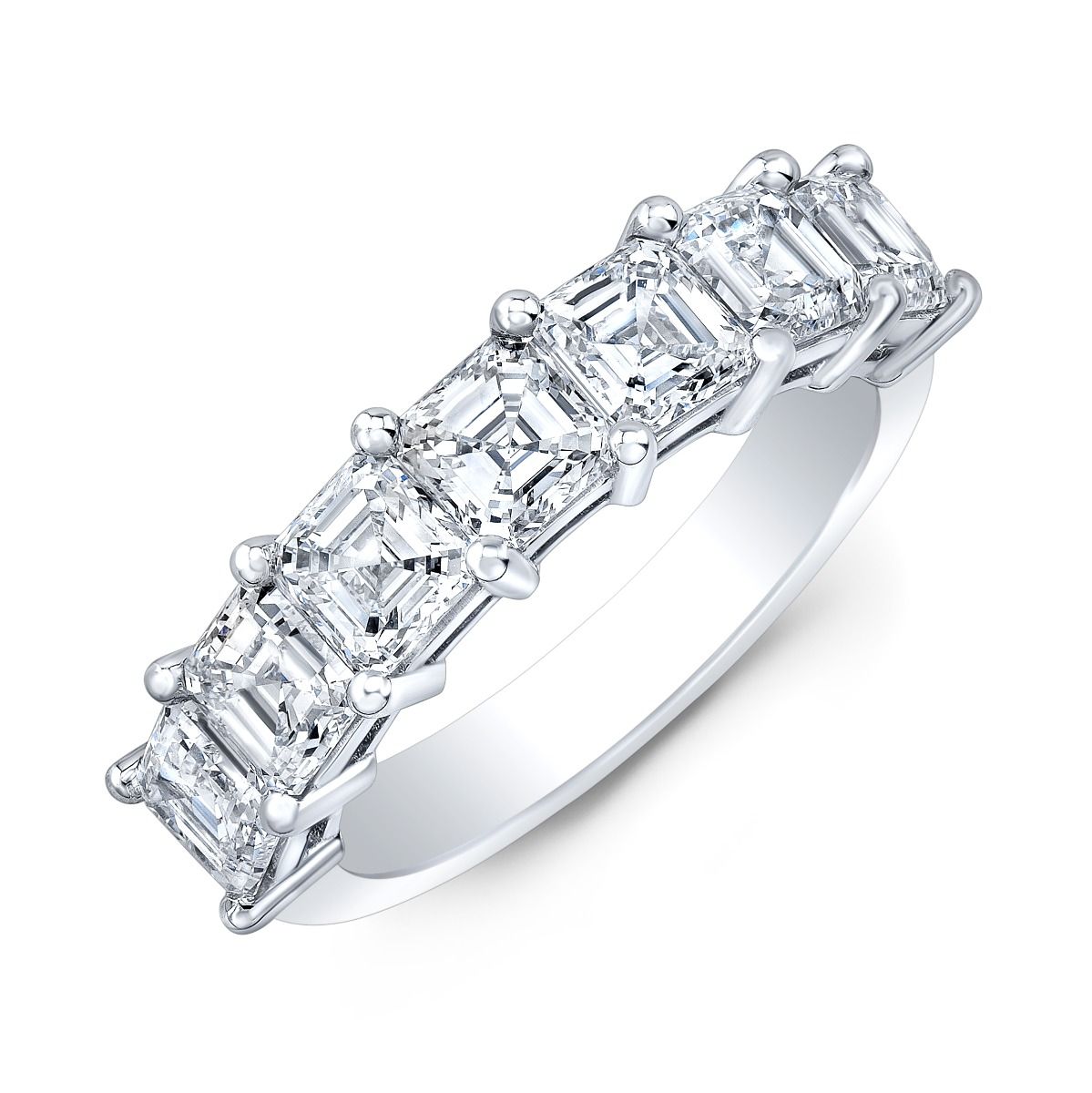 Half eternity asscher cut band