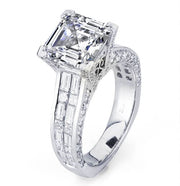 5.31 Ct. Asscher Cut Diamond Engagement Ring H,VVS1
