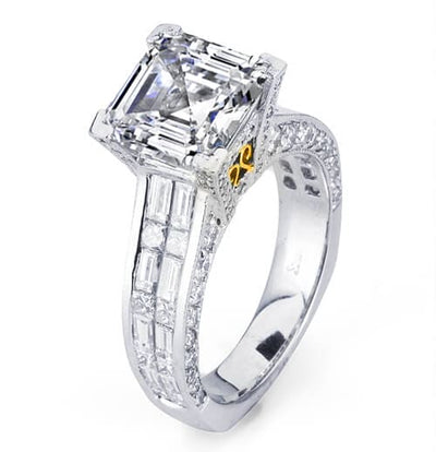 5.51 Ct. Asscher Cut Diamond Engagement Ring G,VS1