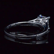 Custom Princess Cut Engagement Ring Profile View