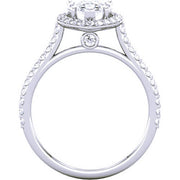 Halo Pear Cut Tear Drop Diamond Engagement Ring