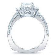 Emerald Cut Diamond Ring Profile View