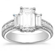 Emerald Cut Diamond Ring Front