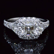 sscher & Trillions Diamond ring with Accents