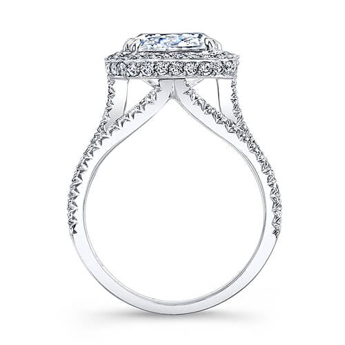 Halo Cushion Cut Engagement Ring