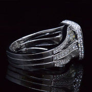 3.14 Ct. Radiant Cut Diamond Engagement Ring Bezel Setting I,VS1 GIA