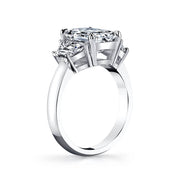 1.50 Ct. Emerald Cut & Trapezoid Three Stone Diamond Ring D,VS2 GIA