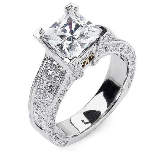 4.69 Ct. Princess Cut Diamond Engagement Ring I,VS1