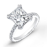 Radiant Cut Engagement Ring With Side Stones