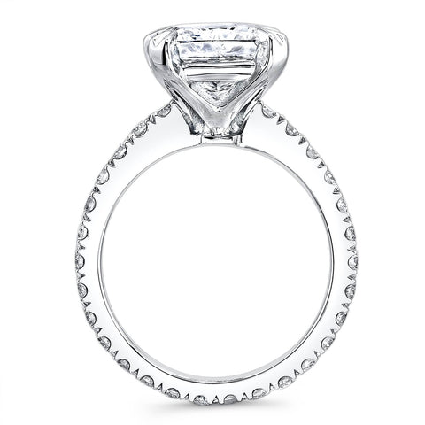 3.90 Ct. Radiant Cut Diamond Solitaire Eternity Engagement Ring H,VS1 GIA