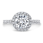 Round Halo Engagement Ring Front View