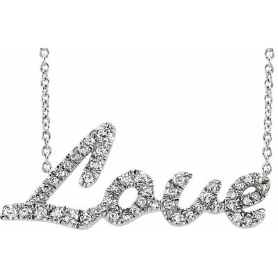 Love Diamond Pendant Necklace