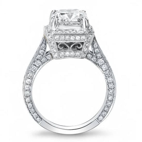 4.51 Ct. Princess Cut Diamond Engagement Ring F, VS2 (GIA Certified)