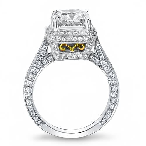 3.55 Ct. Princess Cut Diamond Engagement Ring G, VS1 GIA