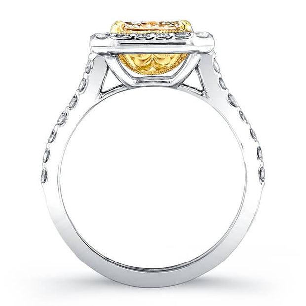 3.01 Ct. Canary Fancy Yellow Diamond Engagement Ring (GIA Certified)