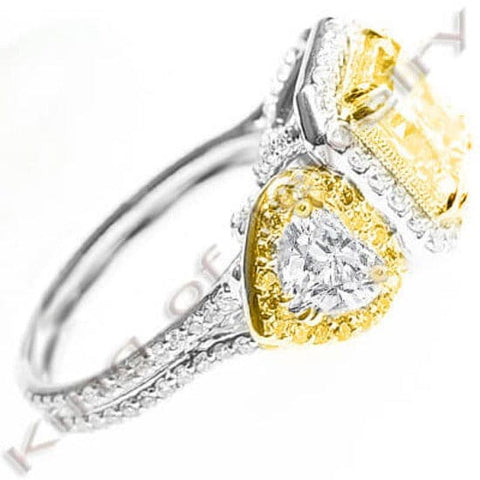 3.76 Ct. Canary Fancy Yellow Diamond Engagement Ring