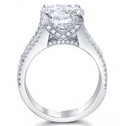 Split Shank Round Cut Engagement Ring Side Profile