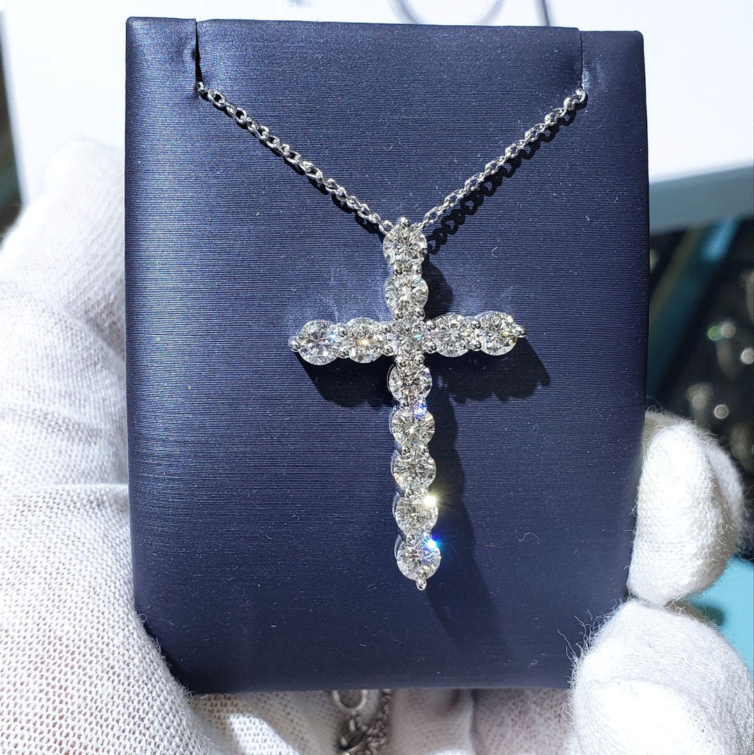 3.00 Ct Diamond Cross Pendant With Chain – Kingofjewelry.com