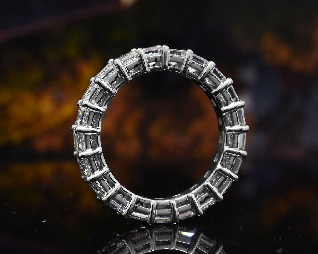 4.00 Ct. Asscher Cut Diamond Eternity Band F-G Color VS1 Clarity