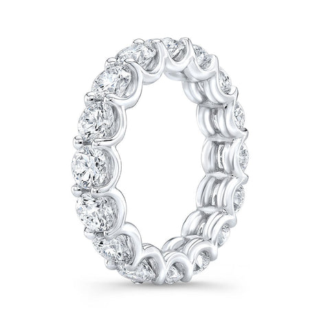 4 Carats Diamond Eternity Ring Side View
