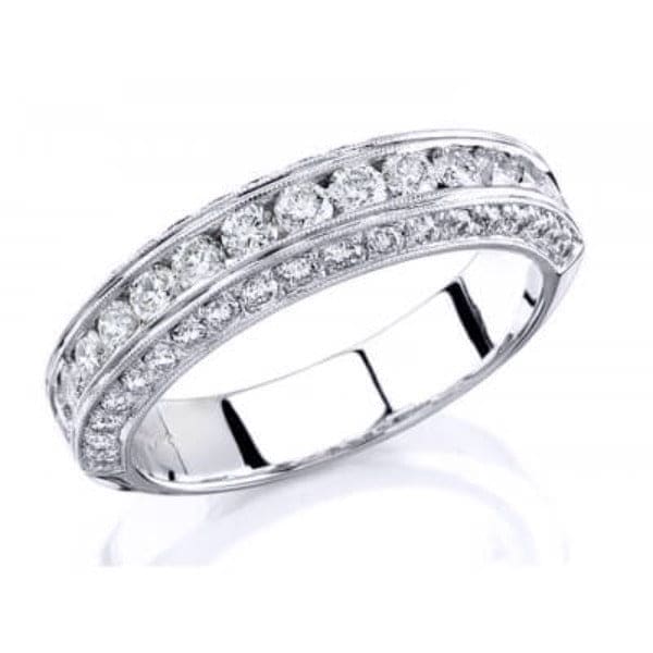 1.20 Ct. Designer Round Cut Diamond Wedding Band