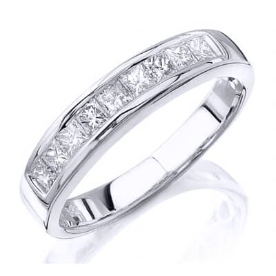 1.35 Ct. Princess Cut Diamond Wedding Ring